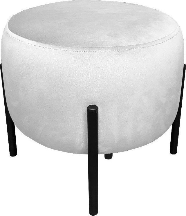 Atos Pufa WILFRED MG VELVET jasnoszara