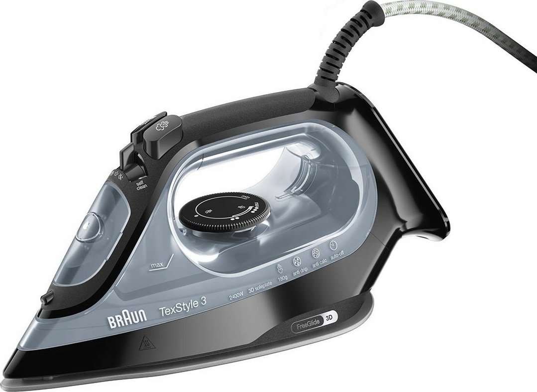 Żelazko Braun Braun TexStyle 3 SI 3055 BK, steam iron (black)