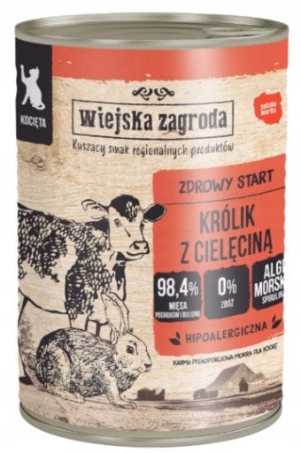 Wiejska Zagroda Królik z cielęciną 400g