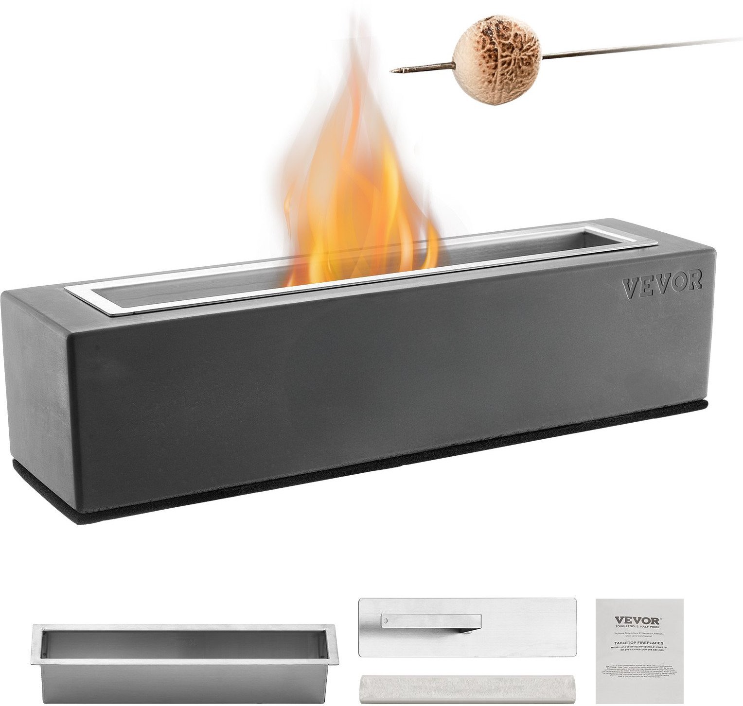 Biokominek kominek wolnostojący na taras stół szyba ogrodowy stojący 38cm