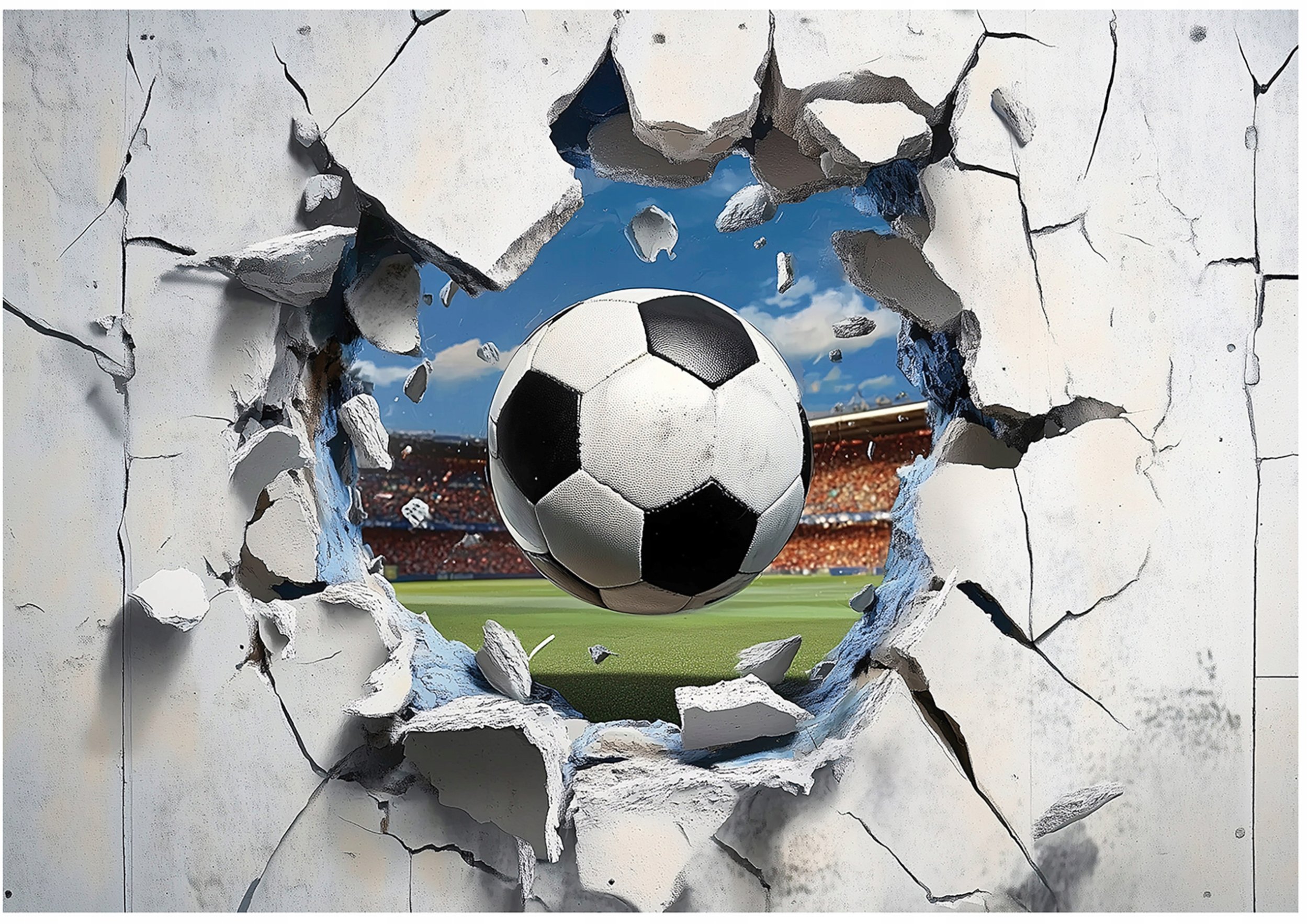 Fototapeta Dla Chłopca Dzieci Piłka 3D Boisko Tapeta Flizelina 350X250