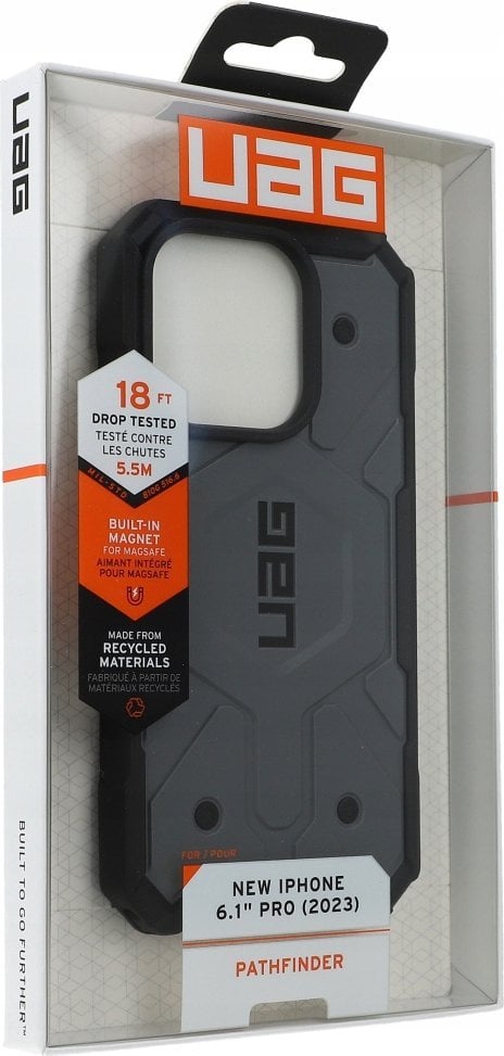 UAG Futerał ( UAG ) Urban Armor Gear Pathfinder kompatybilna z Magsafe do IPHONE 15 PRO silver