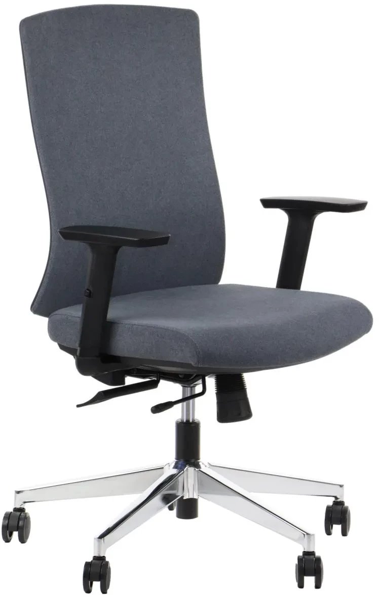 Fotel biurowy TONO grafitowy/chrom STEMA