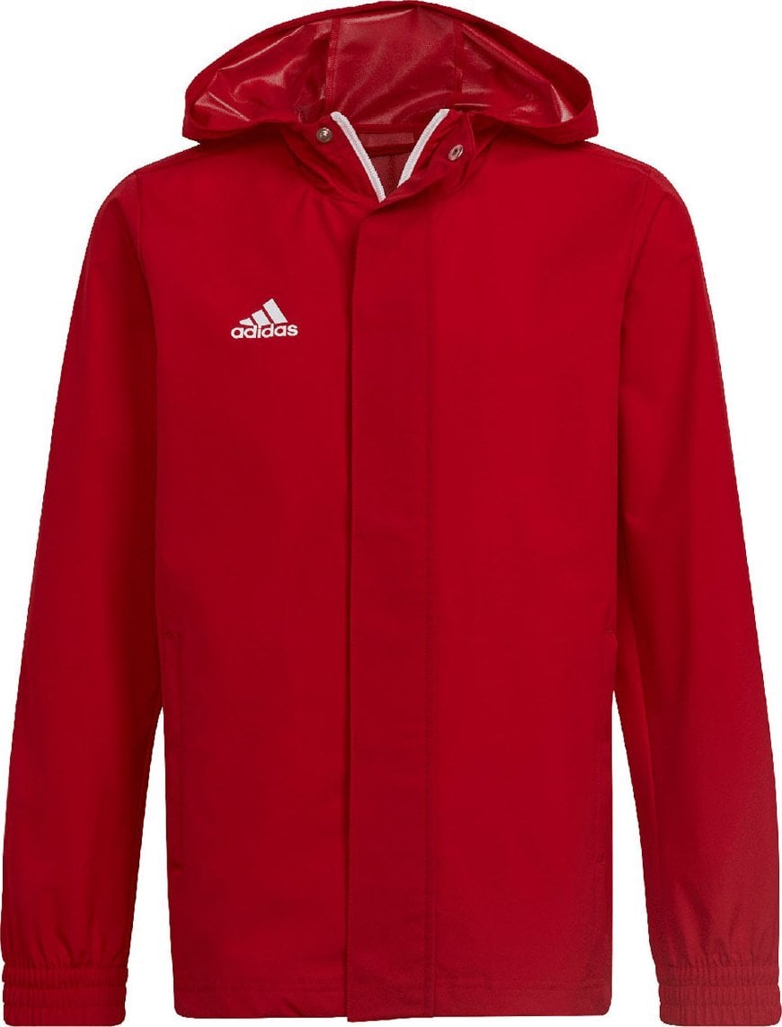 Kurtka dla dzieci adidas Entrada 22 All-Weather czerwona IK4013 176cm
