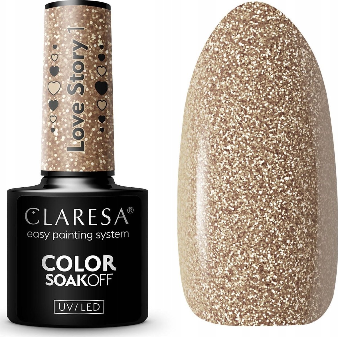 Claresa Claresa lakier hybrydowy LOVE STORY 1 - 5g