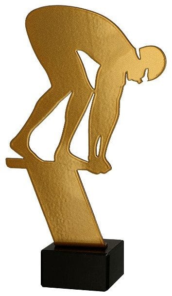 Victoria Sport Trofeum metalowe z marmurową podstawą - Pływanie - skok do wody