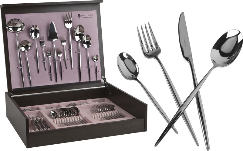 Belo Inox Sztućce Spirit 12/72 w kasecie drewnianej