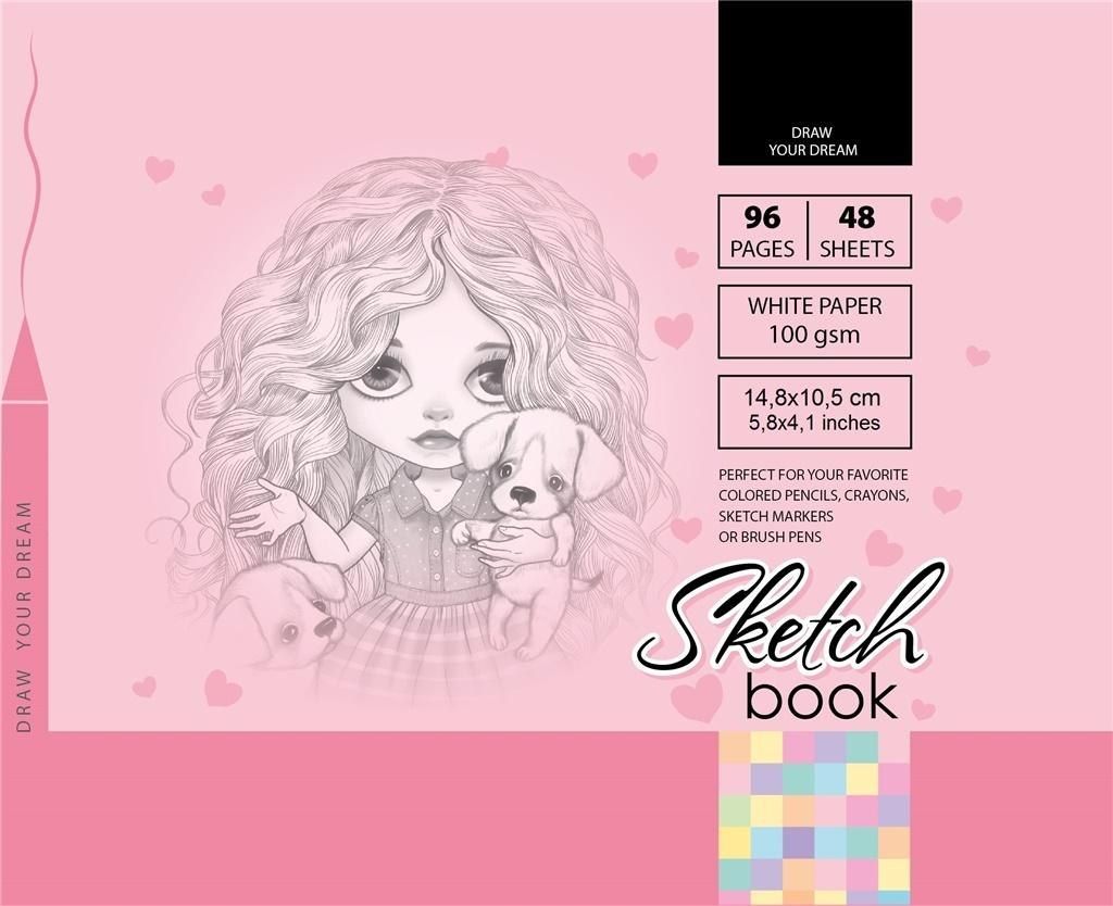 Fresh Szkicownik 10.5x14.8cm 96k różowy
