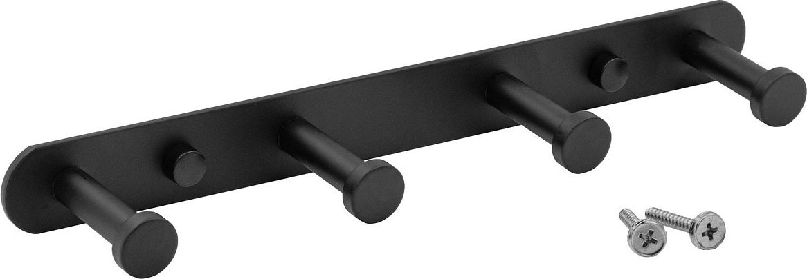 Szchara WIESZAK NA UBRANIA I KLUCZE CZARNY ŚCIENNY HACZYK