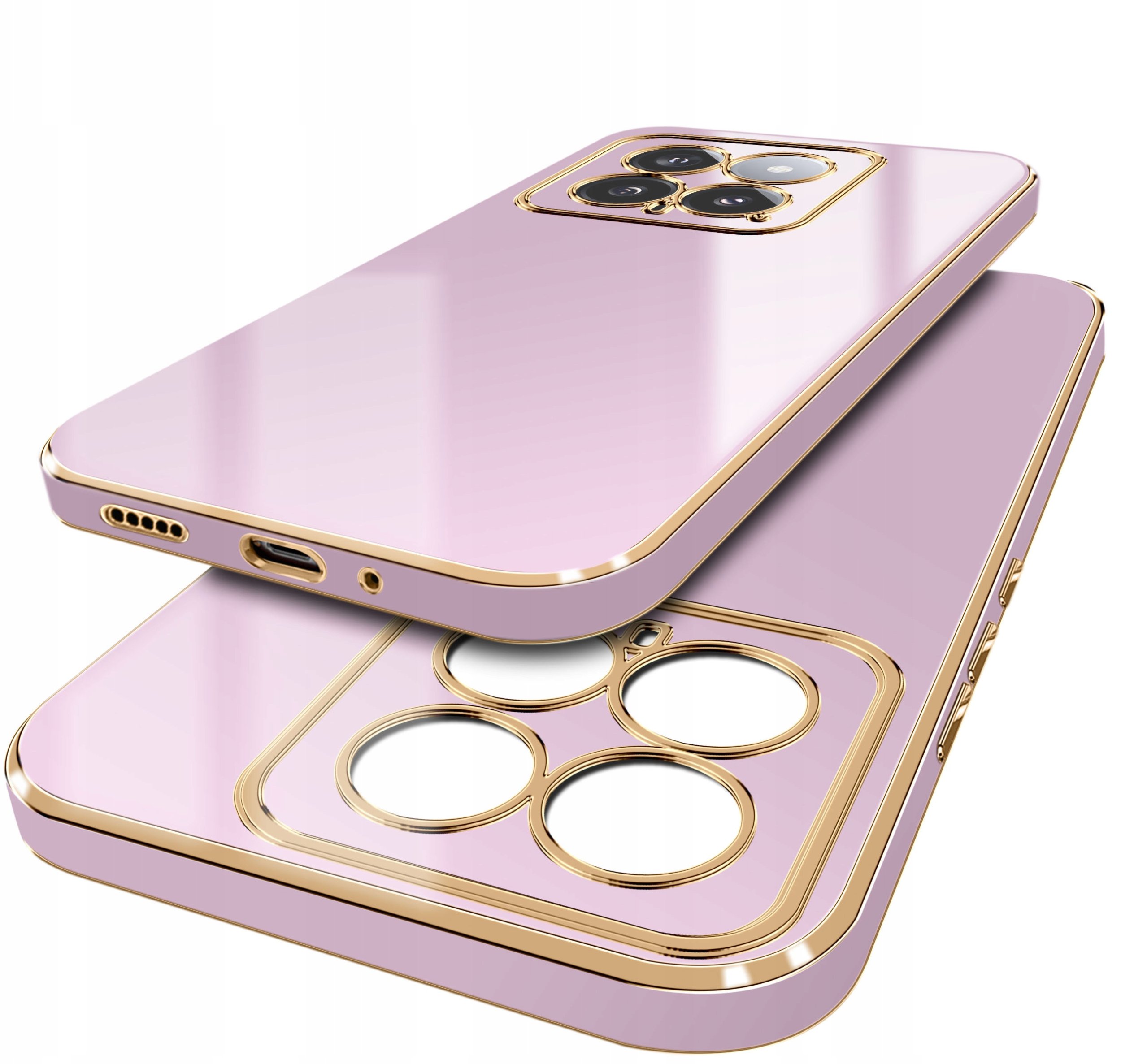 Etui do Xiaomi 14 GOLD GLAMOUR + Szkło OCHRONNE 9H