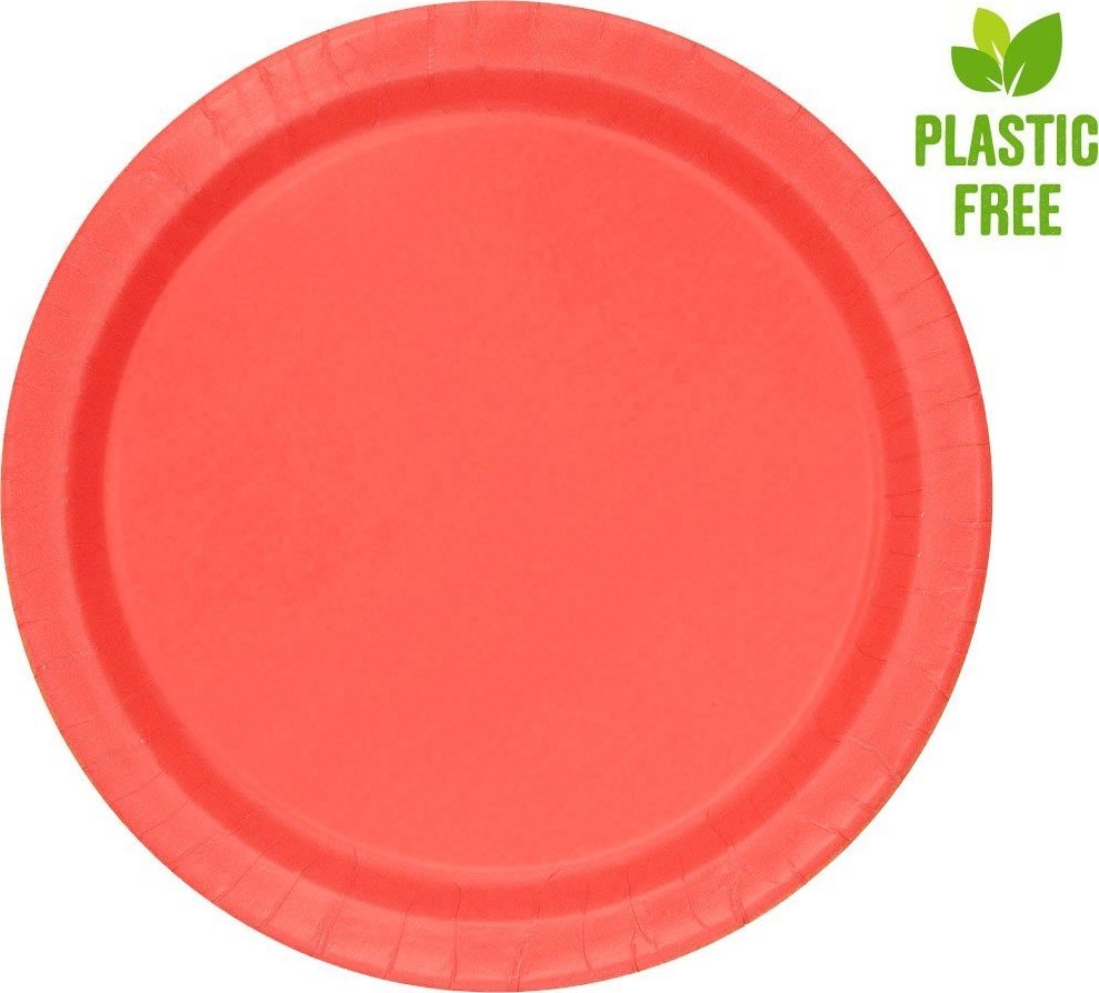 GoDan Talerze papierowe jednorazowe czerwone eko 23cm