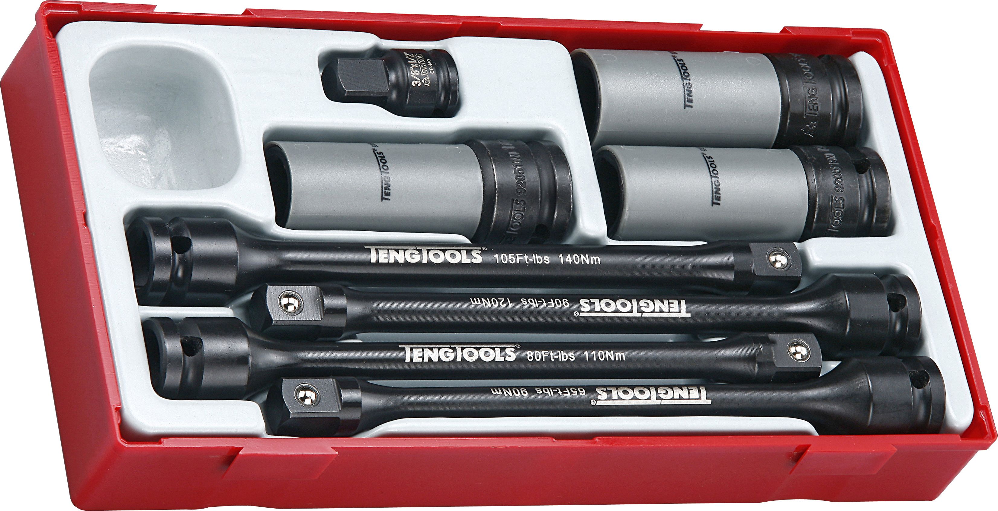 Teng Tools 8-elementowy zestaw trzonów skrętnych Teng Tools TTTS08