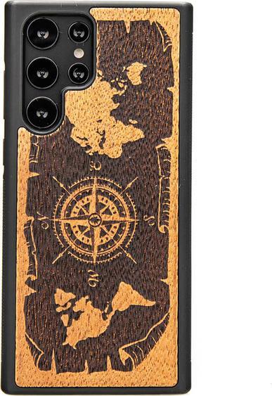 BeWood Bewood Róża Wiatrów Merbau - Etui do Samsung Galaxy S22 Ultra