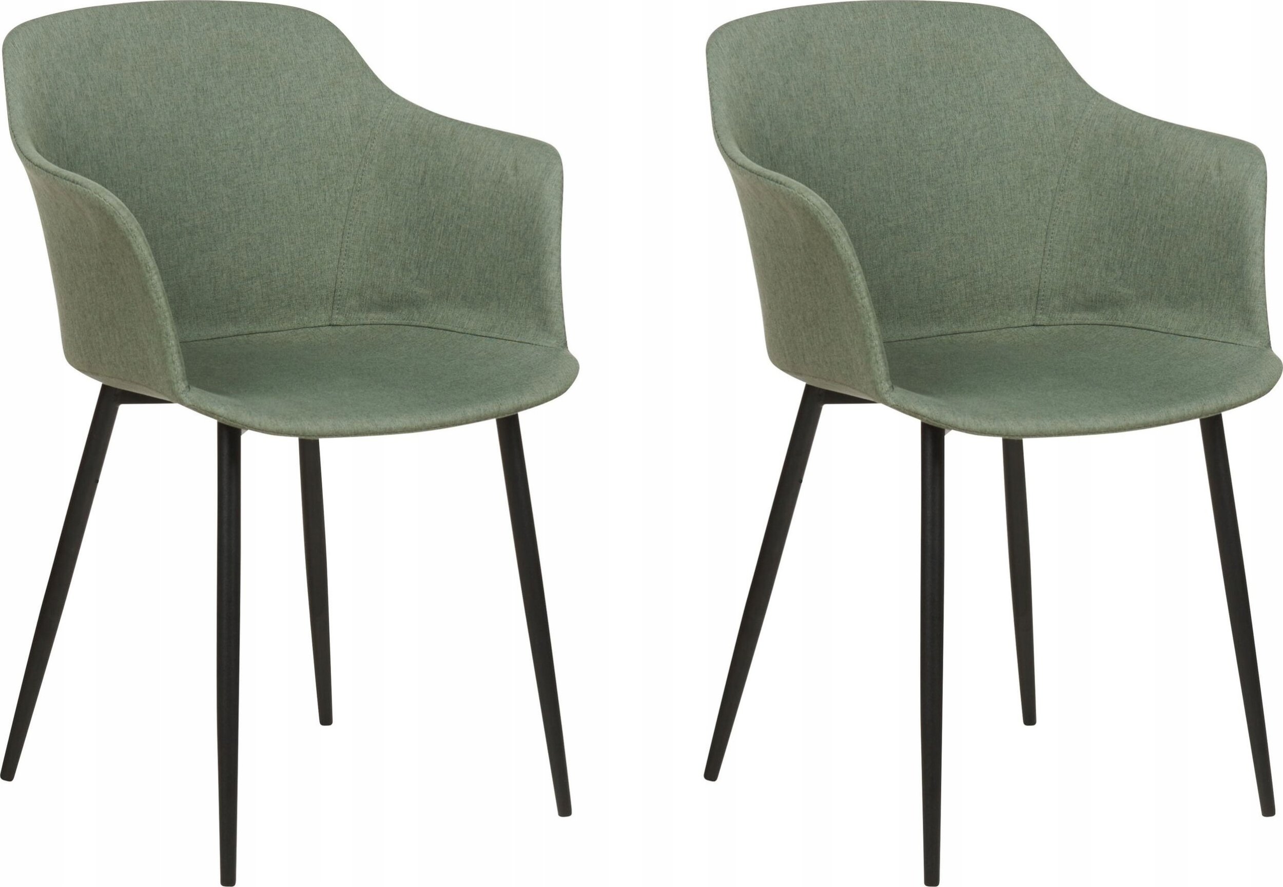Beliani Zestaw 2 krzeseł do jadalni zielony ELIM