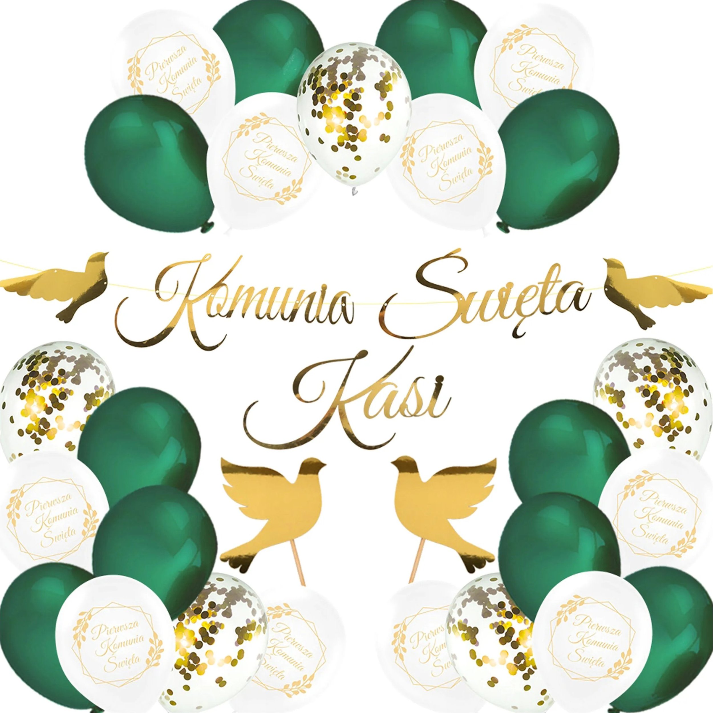 Balony Komunijne Dekoracje Na Komunię Baner Imię
