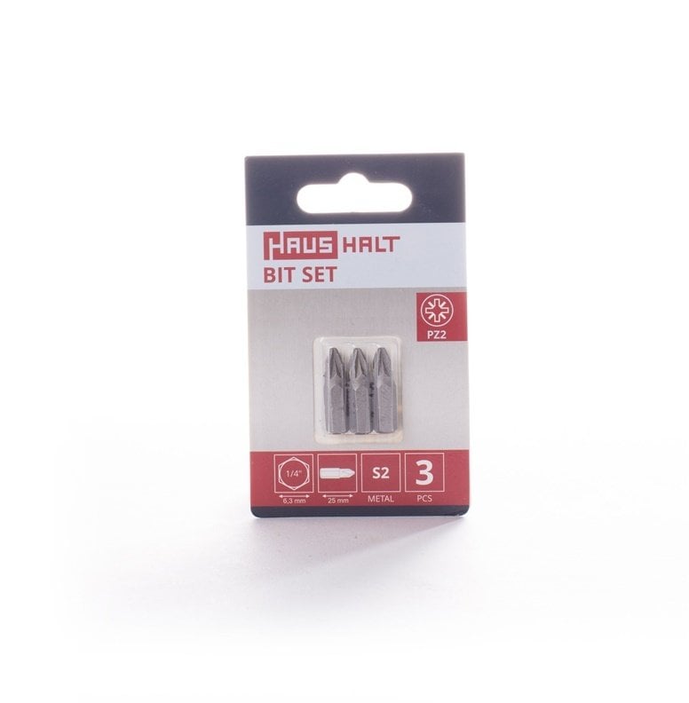 SCREWDRIVER BIT PZ2X25MM 3PCS