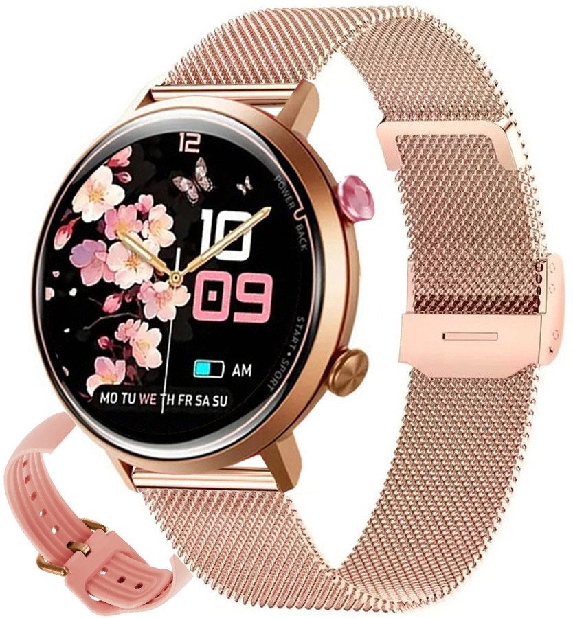 Zegarek SMARTWATCH Rubicon RNCF29 pasek + siatka mesh rosegold