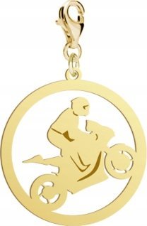 Radziszewska Pozłacany Charms Ścigacz DEDYKACJA GRATIS