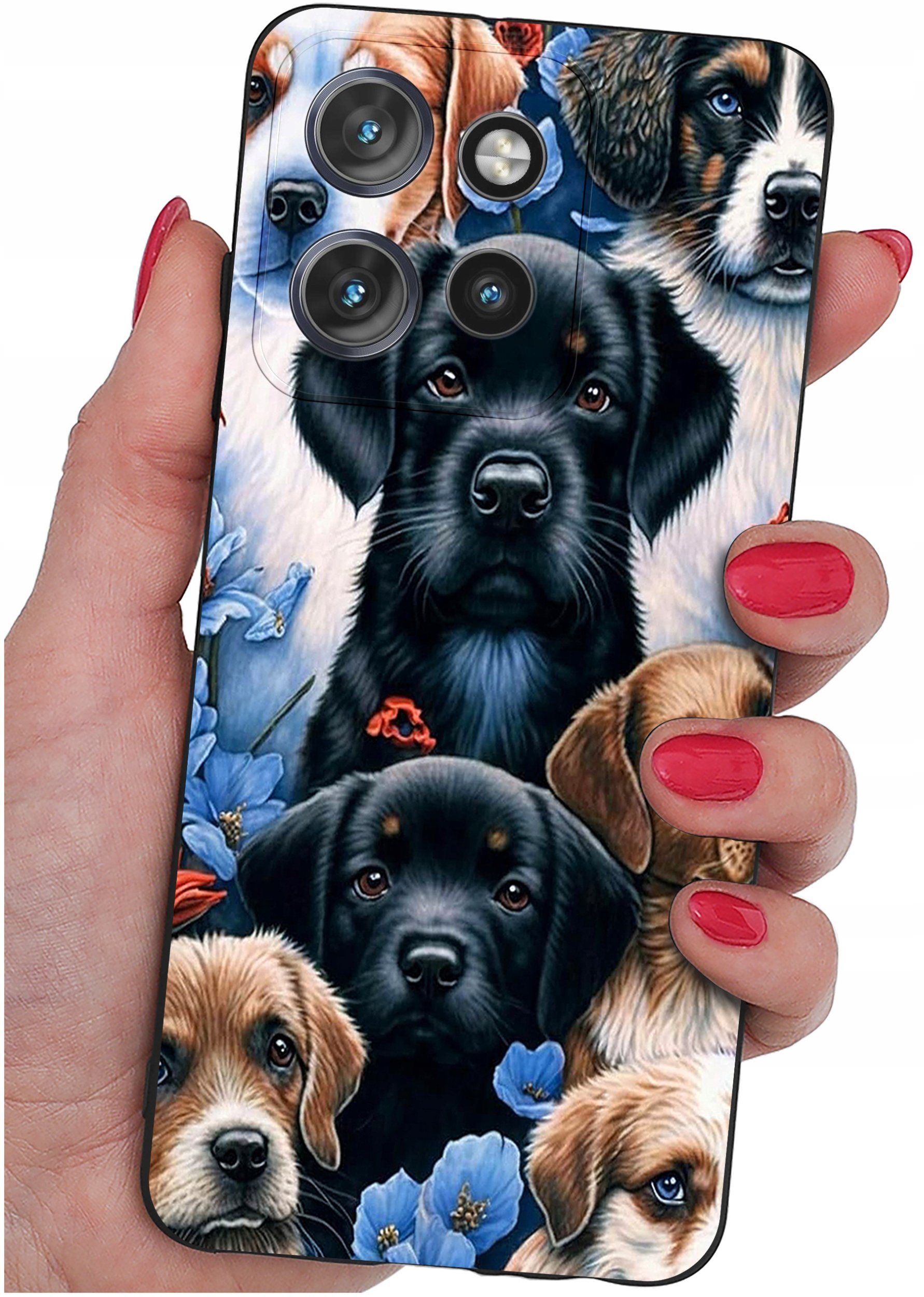 Etui do Motorola Moto EDGE 50 Neo WZORY |SILIKONOWE MATT CASE + SZKŁO 9H