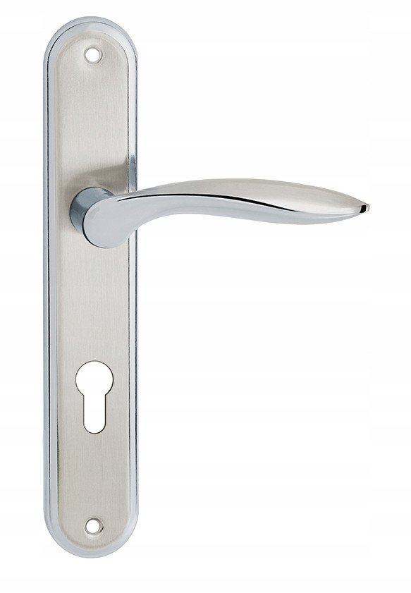 VB7YC DOOR HANDLE BLANKA 72MM CYL SAT CP