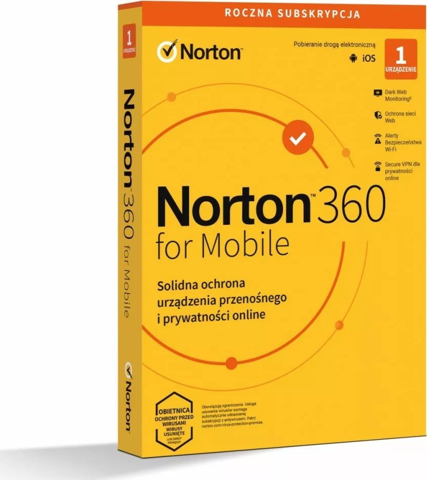 Norton 360 Mobile na 1 urządzenie na 12 miesięcy (21426915)