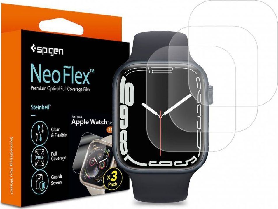 Spigen FOLIA HYDROŻELOWA SPIGEN NEO FLEX 3-PACK APPLE WATCH 7 (45 MM)