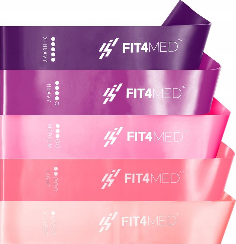 Fit4Med Mini Band różne poziomy oporu w zestawie wielokolorowy 5 szt.