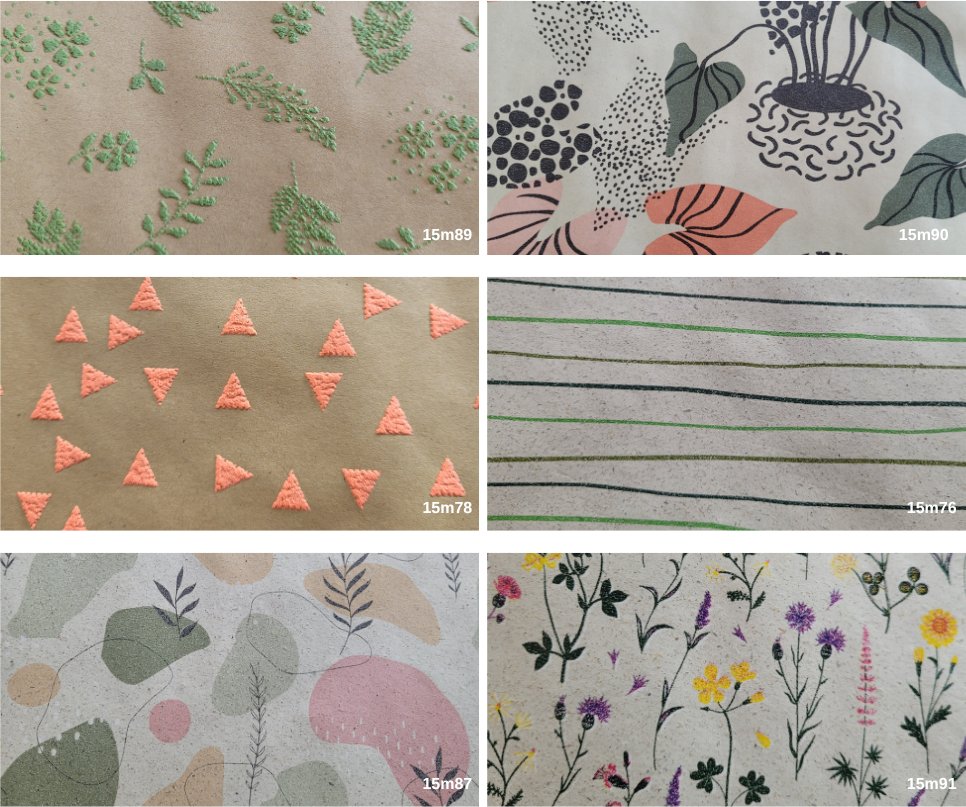 Zestaw papierów do pakowania różne wzory 70cmx1,5m 60szt ZST83