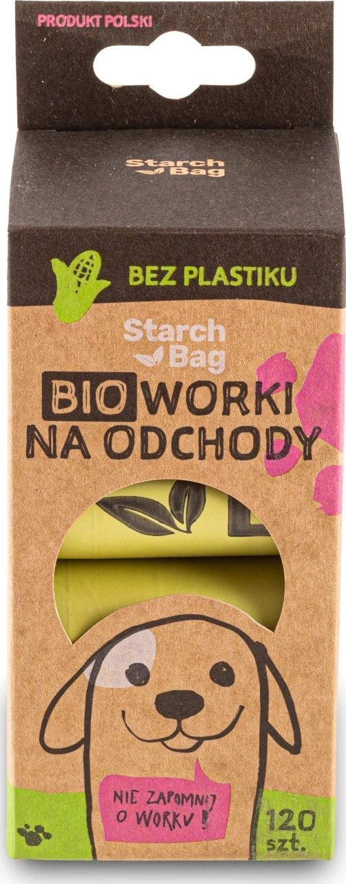 Zolux STARCHBAG Kompostowalne BIOworki na odchody 8 rolek x 15 szt., kol. zielony