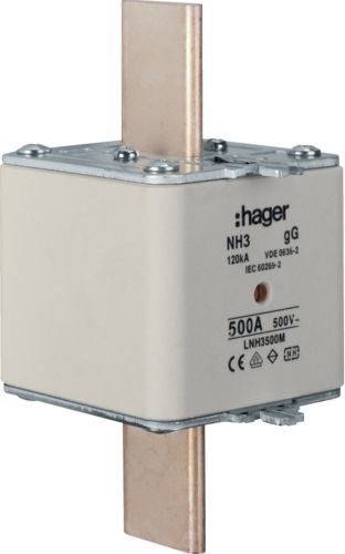 Hager Wkładka bezpiecznikowa NH3 500A 500V gG (LNH3500M)
