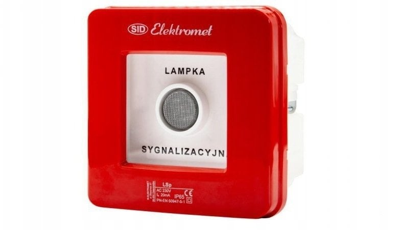 Lampka sygnalizacyjna czerwona podtynkowa LSp 230c ID 911482