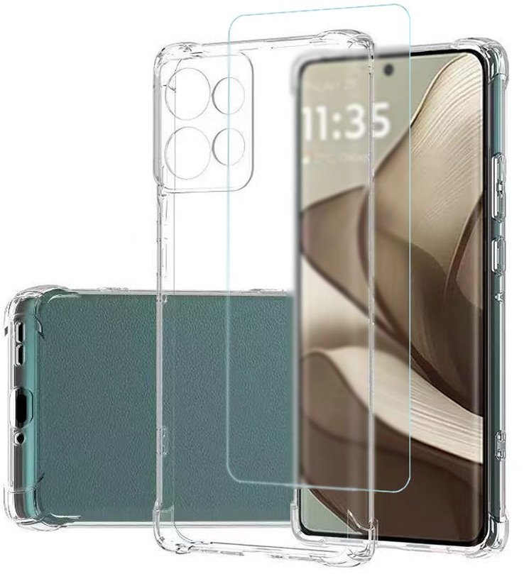 Etui przezroczyste Supero do Motorola Moto Edge 60 Pro + folia