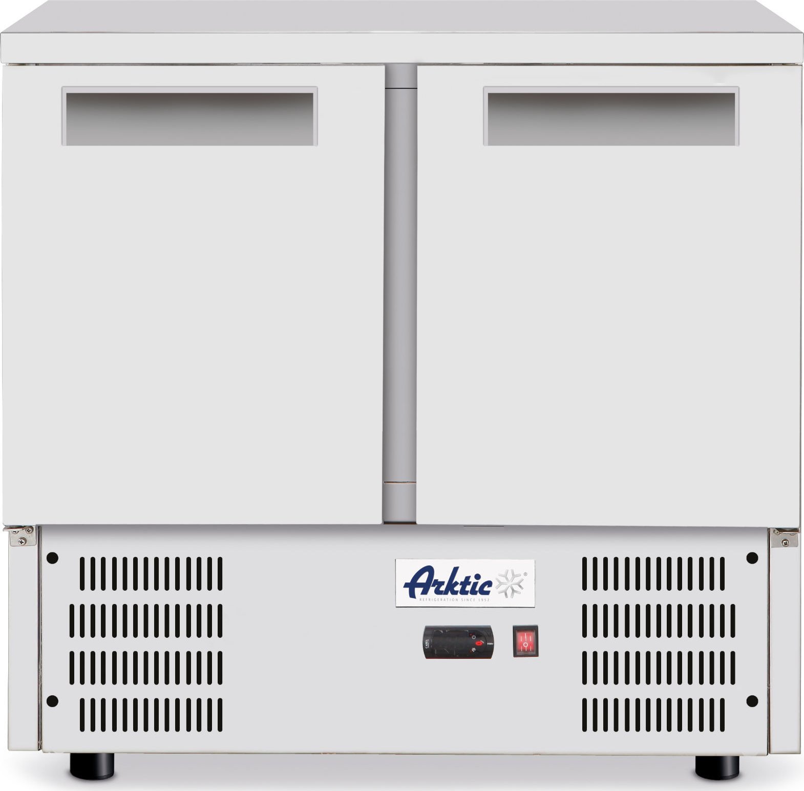ARKTIC Stół chłodniczy 2-drzwiowy z blatem roboczym i agregatem dolnym nierdzewny 247 l - Hendi 236130 Stół chłodniczy 2-drzwiowy z blatem roboczym i