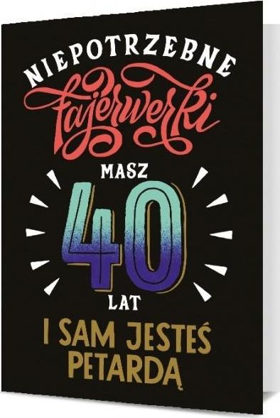 Pan Dragon Karnet Urodziny 40 męskie K. B6-1900