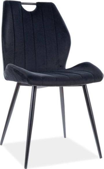 Signal Krzesło ARCO VELVET czarne