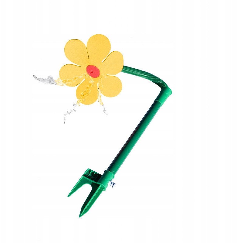 Szalona Stokrotka Opryskiwacz Zabawka Ogrodowa Kwiatek do Węża Żółta