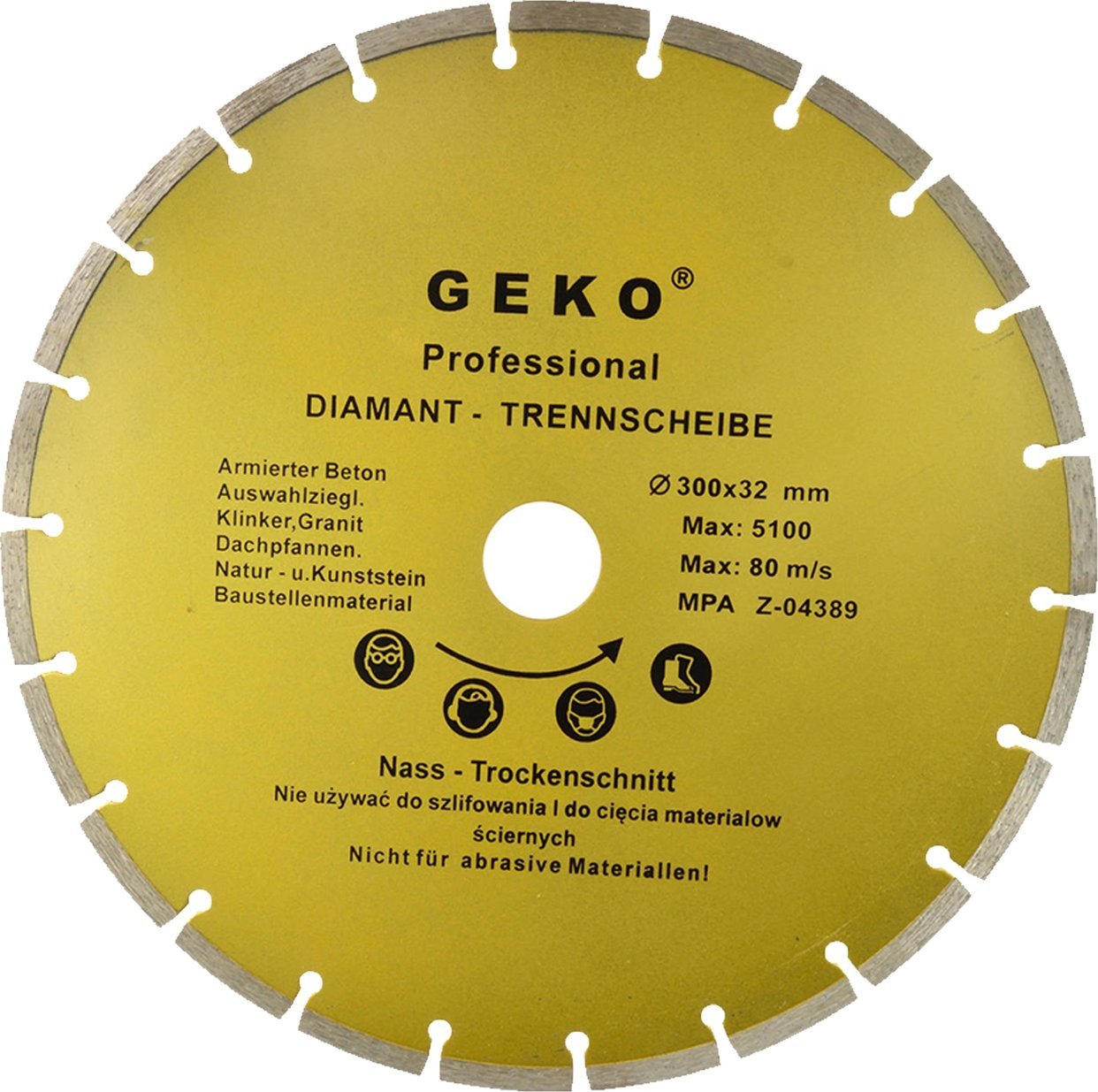 Geko Tarcza diam.300x8x32mm segment GEKO PROFI (10)