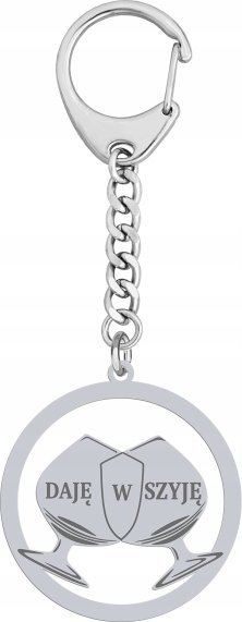 Radziszewska Jewellery Brelok DAJĘ W SZYJĘ srebro GRAWER GRATIS