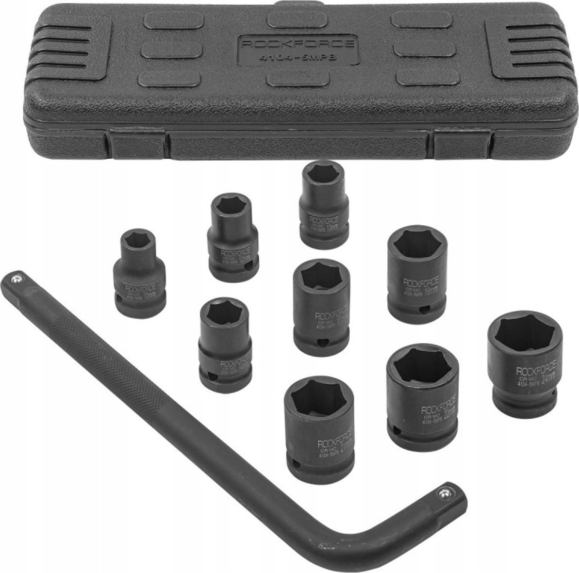 Zestaw narzędzi Rockforce Zestaw narzędzi udarowych 1/2" 10el. (10-24mm)
