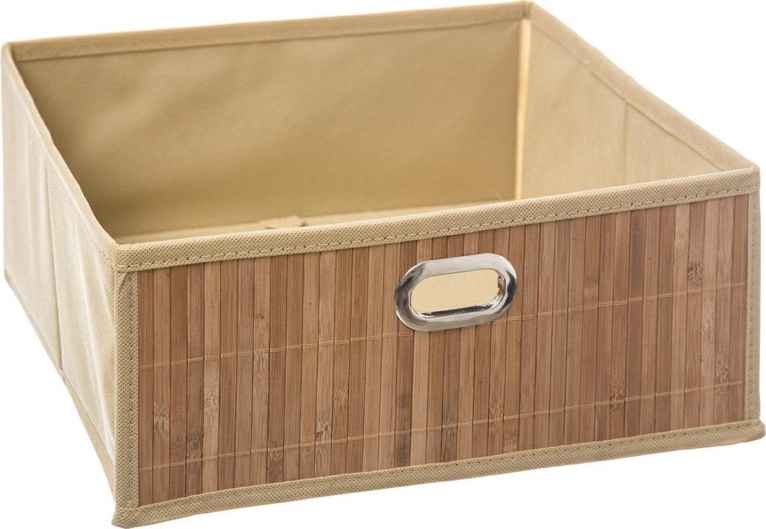 5five Koszyk wykonany z tkaniny i drewna bambusowego, pomocny w porządkowaniu i przechowywaniu drobiazgów
