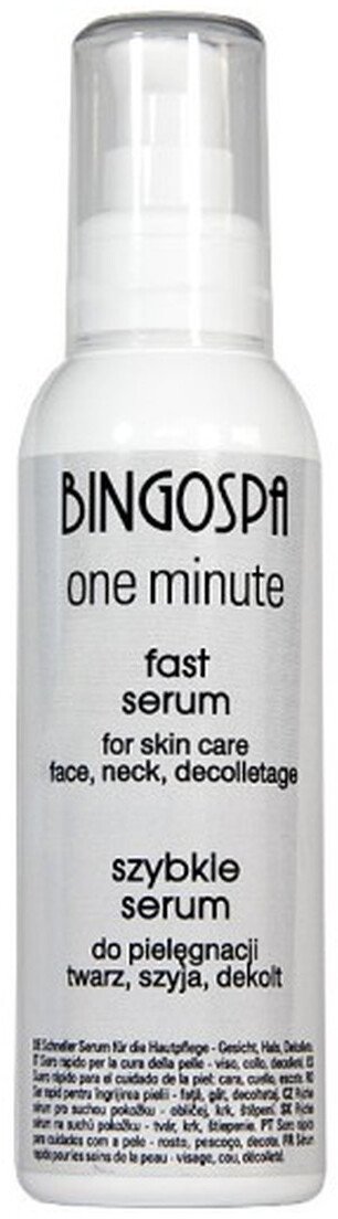 BINGOSPA One minute Szybkie serum do pielęgnacji twarzy, szyi i dekoltu 135g