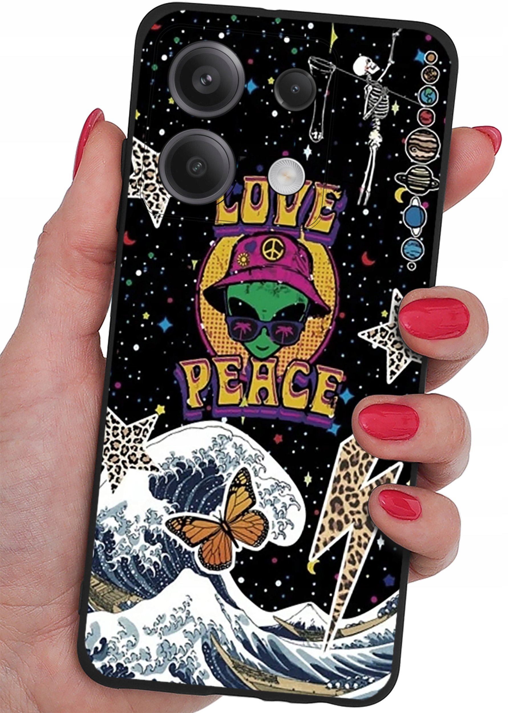 Etui do Xiaomi Redmi Note 13 Pro 5G CASE WZORY SOFT MATT PLECKI + SZKŁO 9H