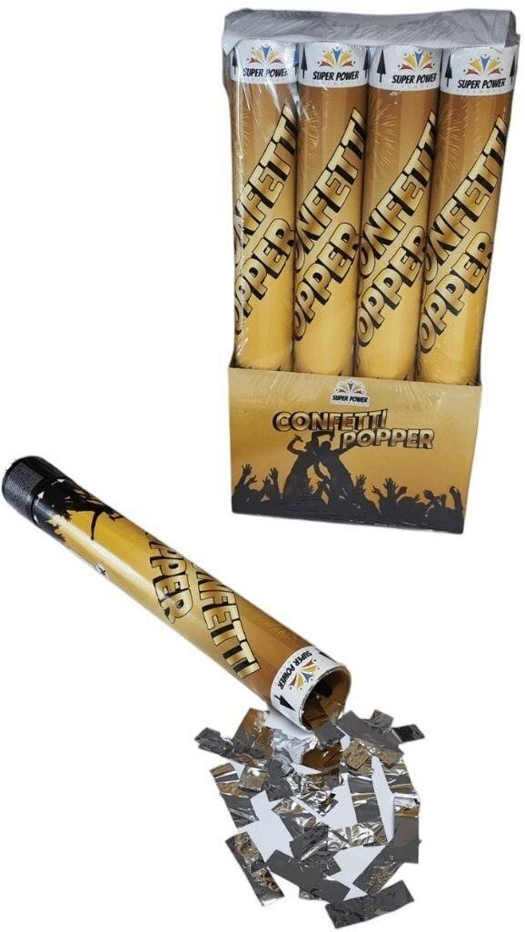 Super Power Konfetti pneumatyczny srebrne