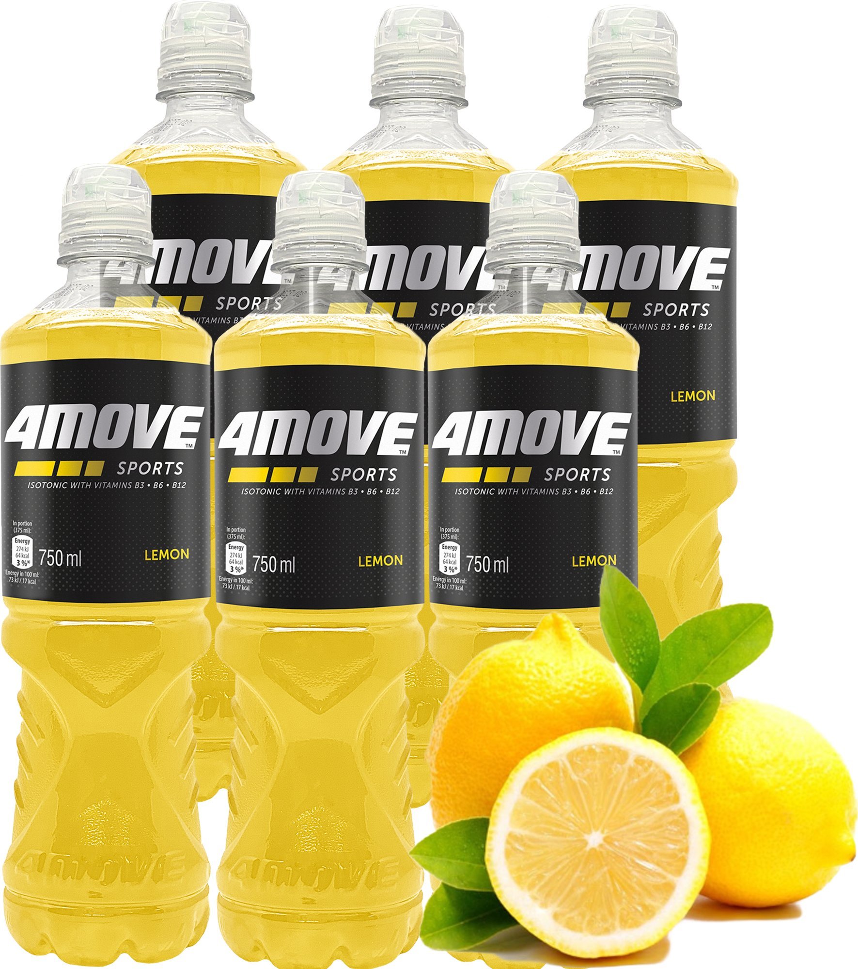 4Move 4Move Napój izotoniczny niegazowany o smaku cytrynowym 750 ml x 6 sztuk