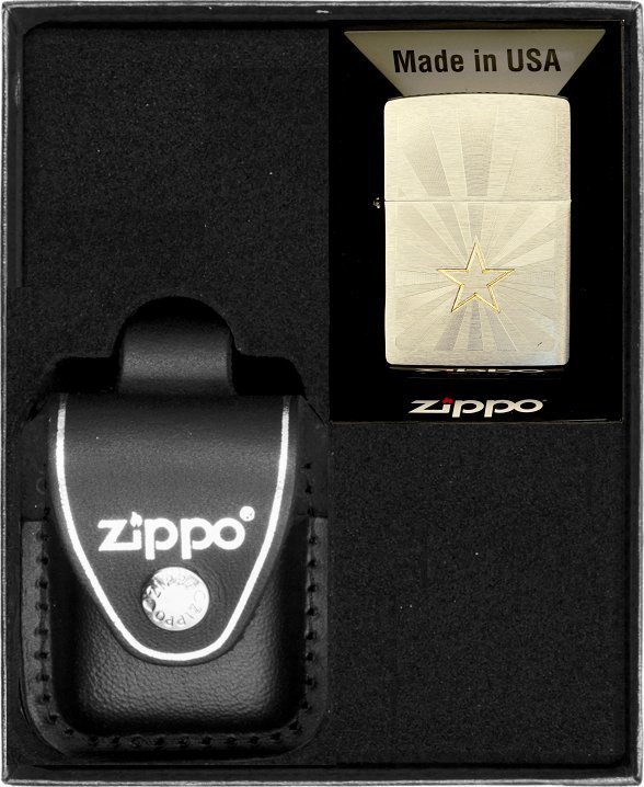 Zestaw ZIPPO Zapalniczka STAR DESIGN Prezentowy No3