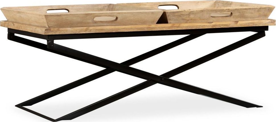 vidaXL Stolik kawowy, lite drewno mango, 110 x 55 x 42 cm