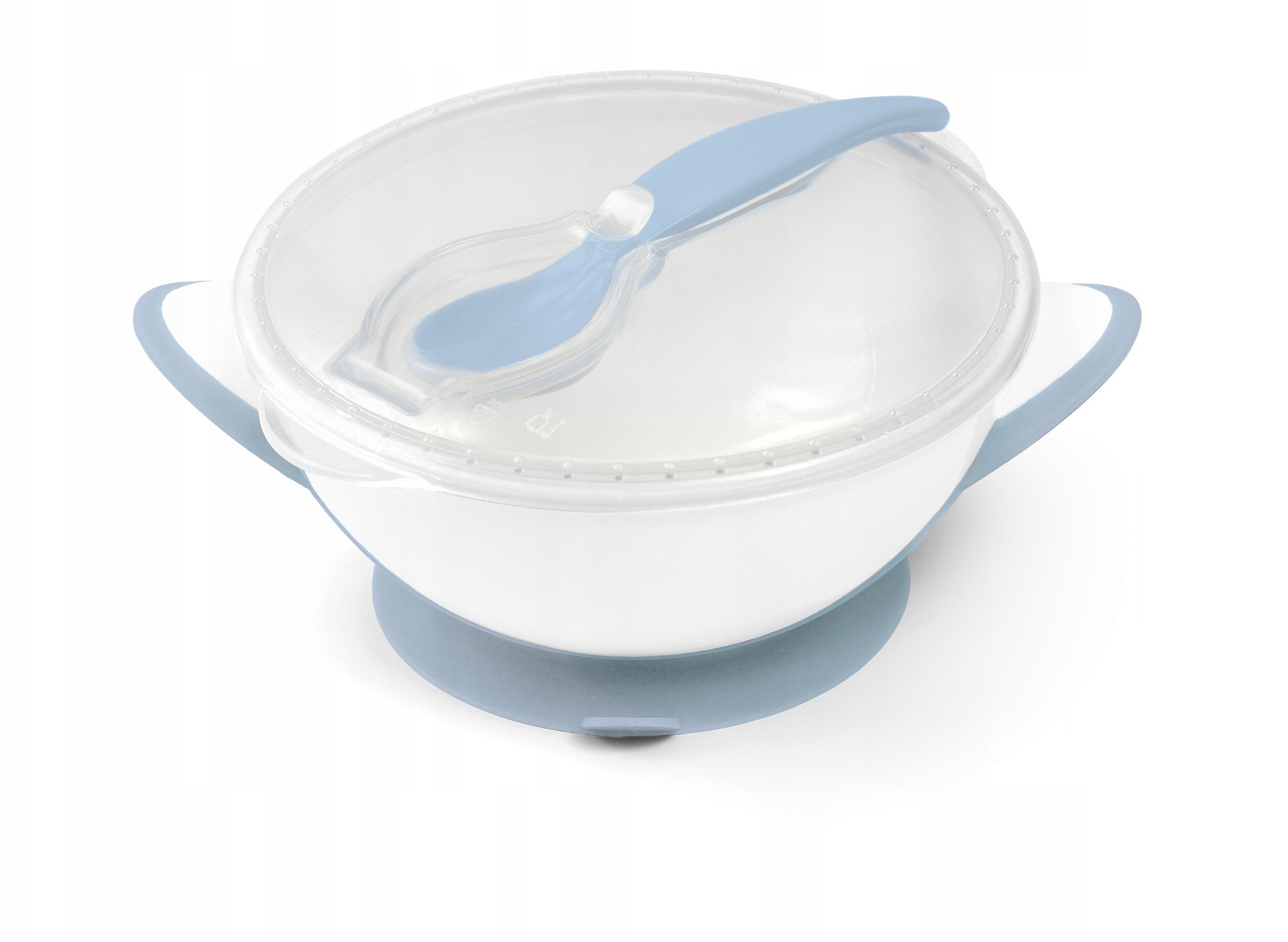 BABY ONO 1063/05-MISECZKA DLA DZIECI I N IEMOWLĄT Z PRZYSSAWKĄ I ŁYŻECZKĄ