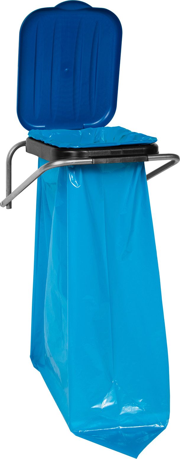 GSG Uchwyt ścienny wiszący do segregacji śmieci niebieski - worki 120L