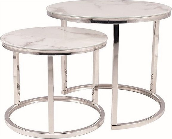 Triton Ława ATLANTA B II biała efekt marmuru (zestaw)