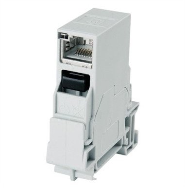 Gniazdo szyny montażowej TELEGRTNER STX, złącze RJ45 Cat.6